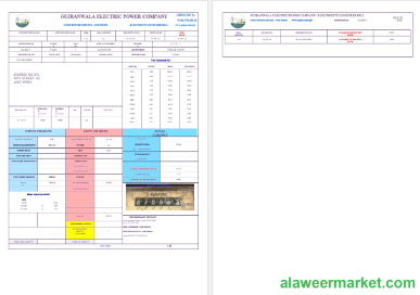 PAKISTAN_GUJRANWALA_ELECTRICPOWER_business_utility_bill_Word_and
